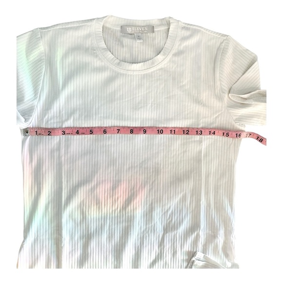 EleVen by Venus Williams Love to Love Rib Tee – White – Sizes M & L – NWT - Picture 4 of 9